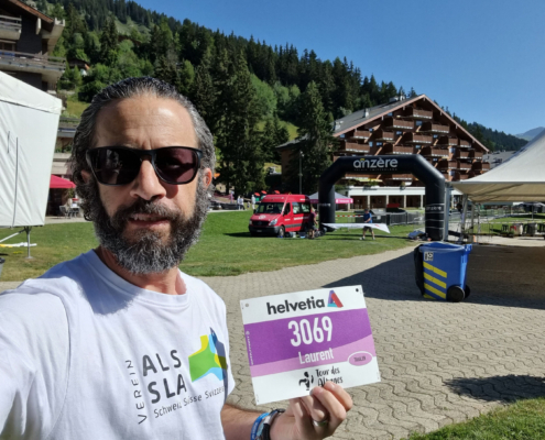 Laurent Crittin au départ à Anzère