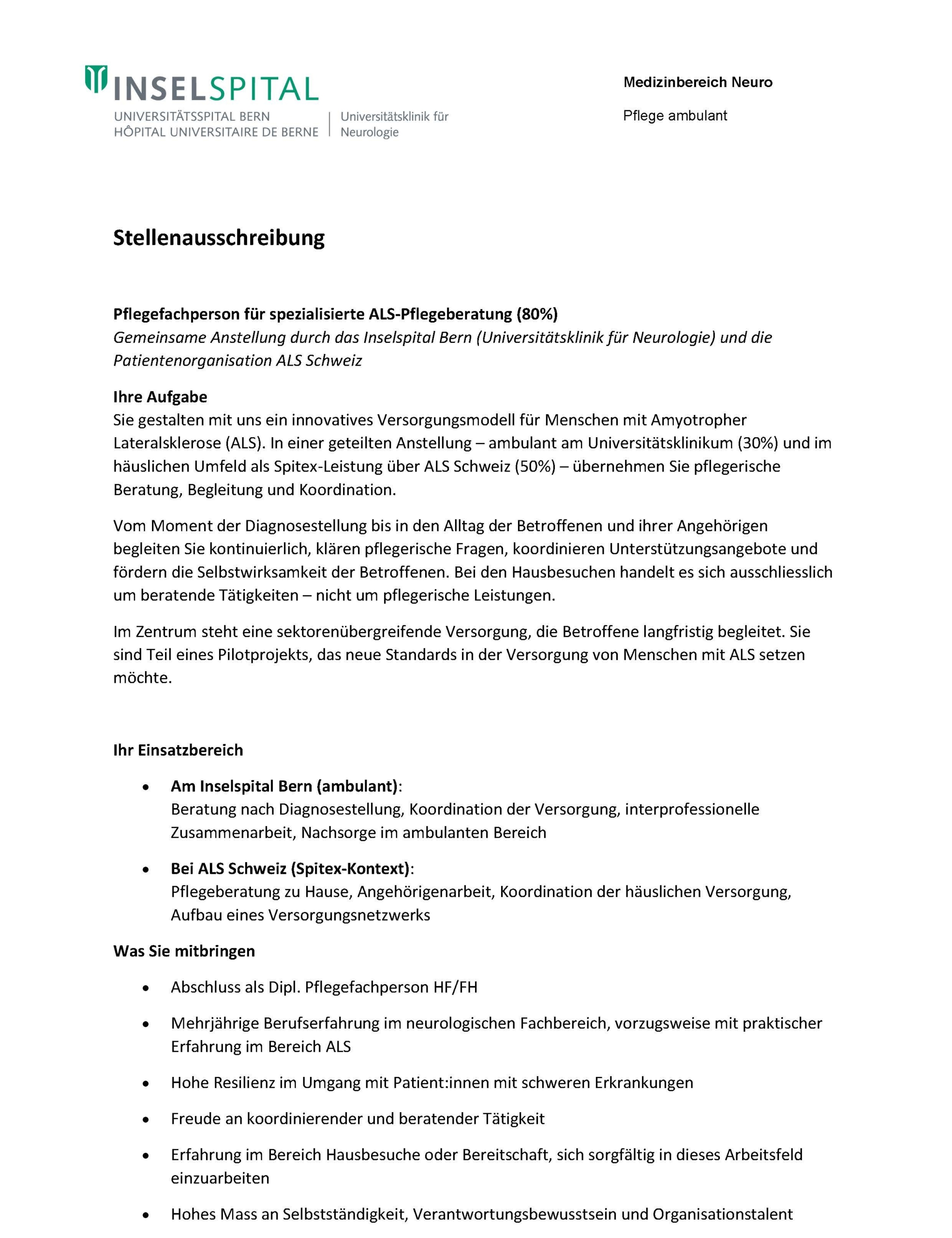 Stelleninserat Universitätsklinik für Neurologie__Seite_1